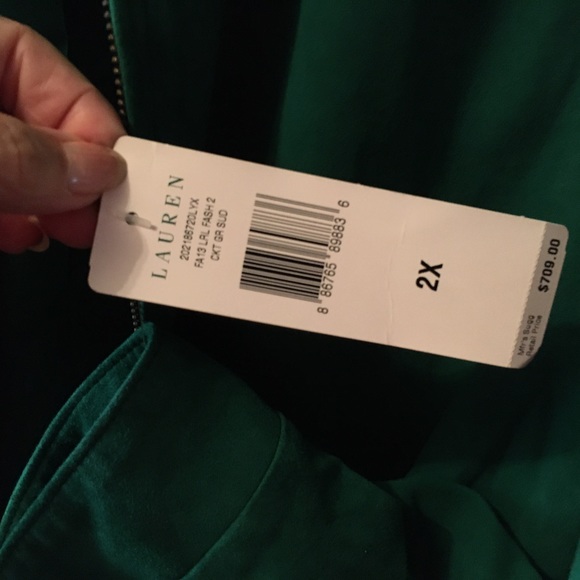 Lauren Ralph Lauren suede leather zip jacket. 2X. Orig $709.00. PRICE REDUCED!! - Picture 7 of 12